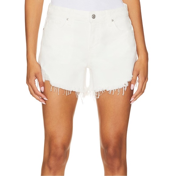 PAIGE Pants - Paige High Waist White Denim Shorts 24 25 EUC Similar to Jimmy style